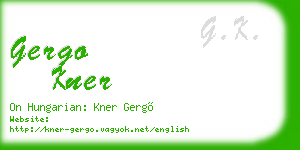 gergo kner business card