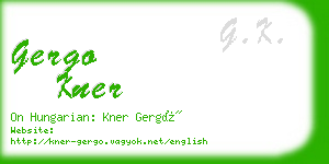 gergo kner business card